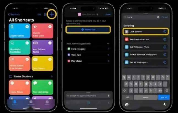 六枝特苹果14锁屏维修店分享iPhone14升级iOS16.4后如何创建锁屏快捷方式 